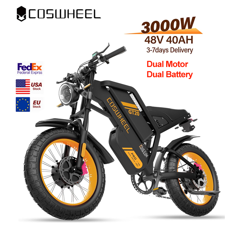 Motorcycle Gear Online - Bicicleta eléctrica Coswheel para adultos, 3000W,