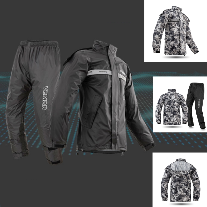 Motorcycle Gear Full Suit - VEMAR Hombres Mujeres Delivery Rider Rain